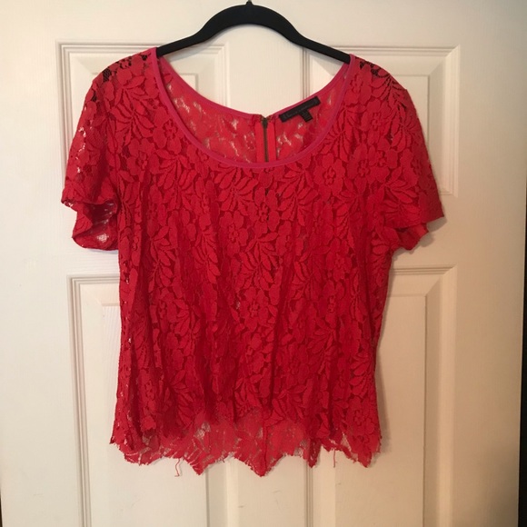 Urban outfitters red lace top - Picture 2 of 2